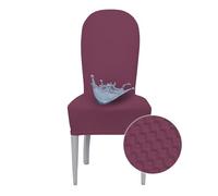 Banzaii Coprisedia con Schienale Tondo 4 Pezzi Impermeabili, Antimacchia, Elasticizzati - Vestisedia Seduta e Schienale Tondo per Cucina, Sala da Pranzo, Ristorante - Amaranto, Made in Italy