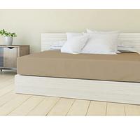 Banzaii Lenzuolo sotto con Angoli in Microfibra trattamento Manopesca, No Stiro, Francese 130/140 x 190/200 x 30 cm, adatto sia a materassi alti che bassi, Sabbia Made in Italy