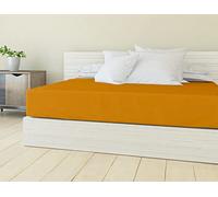 Banzaii Lenzuolo sotto con Angoli in Microfibra trattamento Manopesca, No Stiro, Matrimoniale Maxi 180 x 200 x 30 cm, adatto sia a materassi alti che bassi, Oro Made in Italy