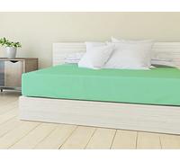 Banzaii Lenzuolo sotto con Angoli in Microfibra trattamento Manopesca, No Stiro, Singolo 80/90 x 190/200 x 30 cm, adatto sia a materassi alti che bassi, Verdino Made in Italy