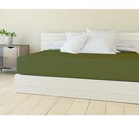 Banzaii Lenzuolo sotto con Angoli in Microfibra trattamento Manopesca, No Stiro, Una Piazza e Mezza 110/120 x 190/200 x 30 cm, adatto sia a materassi alti che bassi, Militare Made in Italy