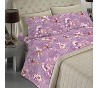 Banzaii Set Completo Lenzuola No Stiro 100% Microfibra Effetto Seta, Made in Italy, Lenzuolo Sotto con Angoli alto 30 cm - Matrimoniale 160/170 x 190/200 x 30 cm, Anna Rosa