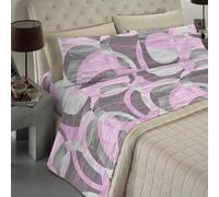 Banzaii Set Completo Lenzuola No Stiro 100% Microfibra Effetto Seta, Made in Italy, Lenzuolo Sotto con Angoli alto 30 cm - Una Piazza e Mezza 120/130 x 190/200 x 30 cm, Sara Lilla
