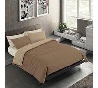 Banzaii Set Copripiumino Matrimoniale Microfibra Double Face, Corda | Copripiumino 250x200 cm, Morbido Effetto Manopesca No Stiro con Federa Double Face, Facile da Lavare, Made in Italy