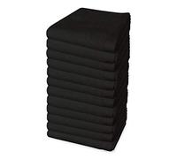 Banzaii Set di Asciugamani Maxi Misure - 12 Salviette 60 x 40 cm Nero