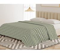 Banzaii Telo Copriletto Multiuso 210x250 cm, Copridivano Universale, Telo Arredo per Letto e Divano, Copritutto Resistente Ilaria Verde