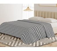 Banzaii Telo Copriletto Multiuso 250x250 cm, Copridivano Universale, Telo Arredo per Letto e Divano, Copritutto Resistente Ilaria Grigio