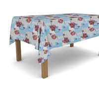 Banzaii Tovaglia in PVC Cerata Antimacchia Resistente a Sole e Intemperie Facile Da Tagliare Nella Misura Che Vuoi - Provenza Azzurro 140x400 cm