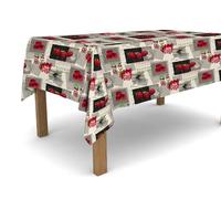 Banzaii Tovaglia in PVC Cerata Antimacchia Resistente a Sole e Intemperie Facile Da Tagliare Nella Misura Che Vuoi - Fragole 140x300 cm