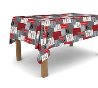 Banzaii Tovaglia in PVC Cerata Antimacchia Resistente a Sole e Intemperie Facile Da Tagliare Nella Misura Che Vuoi - Cuisine Rosso 140x400 cm