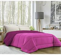 Banzaii Trapunta Invernale, calda e morbida - Piumone da 350 gr/mq - Microfibra manopesca - Traspirante, Anallergica - Prodotta in Italia - Una Piazza e Mezza 220x260 cm Fuxia/Mora