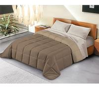 Banzaii Trapunta Invernale in Ecopiuma Double Face Super Soft Due Piazze Matrimoniale 260x260 cm Beige/Marrone Chiaro