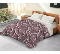 Banzaii Trapunta Matrimoniale 260x260 cm Invernale in Ecopiuma da 380 gr/mq calda e morbida - Piumone Invernale Anallergico e Traspirante - Prodotto in Italia -Nicole Bordeaux