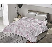 Banzaii Trapuntino Mezza Stagione, Copriletto Autunnale Primaverile, Trapuntato Imbottito Singolo 170x260 cm Giorgia Rosa Made in Italy