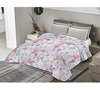 Banzaii Trapuntino Mezza Stagione, Copriletto Primaverile Estivo, Trapuntato Imbottito Singolo 170x260 cm Giada Rosa Made in Italy