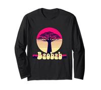 Baobab Albero Africano Retro Tramonto Baobab Chonk Albero Baobab Maglia a Manica