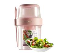 Baobiutin Shaker per Insalata Tazza per Insalata Fresca Portatile con Supporto per Condimento Contenitore per Frutta e Verdura a 2 Strati per Pranzo Piccolo - Shaker per Pasto