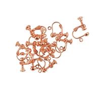 Baoblaze 12 Ganci per Orecchini, Niente Da Fare, Oro rosa