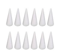 Baoblaze 12 Pezzi Coni di Schiuma per Fai Da Te Strutture di Polistirolo Alberi per Creazioni Artigianali Forme per Gnomi Materiale Versatile Adatto per, 9,8 centimetri