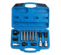 Baoblaze 13 Pezzi Utensili Estrattore Puleggia Auto con Valigetta Rigida Stampata Kit Smontaggio Alternatore Completo di Boccole Adattatori Teste di Estrazione