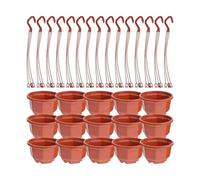 Baoblaze 15 Vasi Sospesi per Piante con Gancio E Drenaggio per Casa, Giardino, Ufficio, 15x9 Cm