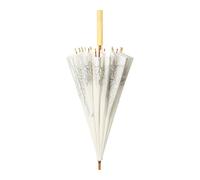Baoblaze 16 costolette ombrellone vintage impermeabile portatile per parasole in legno in legno per la fotografia di decorazione in costumi da matrimonio, Bianco