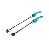 Baoblaze 2 Pezzi Bloccaggio Rapido Bicicletta ASSE Mozzo Ruota Anteriore Posteriore Metallo Compatibile con Bici da Strada E Montagna Adatto per Sostituzione R, Blu