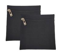 Baoblaze 2 pezzi da cucire in tasca con cerniera, tasche interne per cappotti, robusta custodia per telefono, tasca di da viaggio, piccolo, Nero