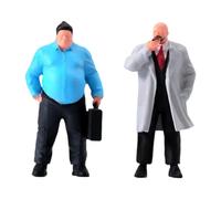 Baoblaze 2 Pezzi Figura in Miniatura in 1:64 Modello in Resina Miniatura Diorama Figurina per progetti Fai da Te Micro Paesaggio Decorazione casa delle, Style C