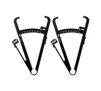 Baoblaze 2 Pezzi Plicometro Professionale Pinza per Grasso Corporeo Clip per Plica Cutanea Metro a Nastro con Design Ergonomico Adatto per Atleti E Appassiona, Bilancia Singola Nera