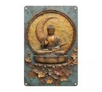 Baoblaze 2x Decorazione Murale 2D con Buddha Piatto, Stile Vintage Religioso, Unica, Retrò, per Cucina, Camera Da Letto E Bar.
