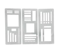 Baoblaze 3 pezzi stencil per diario, planner, modello di tracciamento, stencil per planner cavi, strumento di disegno per libri di programmazione, scrapbook, Style a