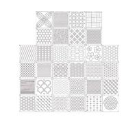 Baoblaze 32 Pezzi di Stencil Geometrici, Modelli per progetti Fai da Te, Cucito, Quilting a Mano, Ricamo, stabilizzatori di Modelli.