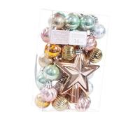 Baoblaze 36 Pezzi di Palline di Natale, Decorazioni per L'Albero di Natale, Pendenti a Sfera infrangibili, Decorazioni Natalizie per Il Soggiorno delle, Champagne Dorato