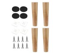 Baoblaze 4 pezzi Gambe per mobili in legno Gambe per armadietti Piedini per divani moderni Parti di ricambio per sedia Pouf Comodino Libreria Divano a due, 20 Cm