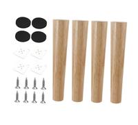 Baoblaze 4 pezzi Gambe per mobili in legno Gambe per armadietti Piedini per divani moderni Parti di ricambio per sedia Pouf Comodino Libreria Divano a due, 50 Cm