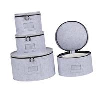 Baoblaze 4x contenitori per la conservazione della Cina, contenitori per la conservazione dei piatti, contenitori per tazze con protezioni in feltro, scatole