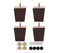 Baoblaze 4x Gambe per mobili in legno, piedini antiscivolo per divani, gambe quadrate per sedie, progetti fai da te per la ristrutturazione della casa e per, Altezza 8 Cm