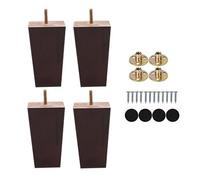 Baoblaze 4x Gambe per mobili in legno, piedini antiscivolo per divani, gambe quadrate per sedie, progetti fai da te per la ristrutturazione della casa e per, Altezza 15 Cm