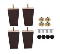 Baoblaze 4x Gambe per mobili in legno, piedini antiscivolo per divani, gambe quadrate per sedie, progetti fai da te per la ristrutturazione della casa e per, Altezza 12.5 Cm