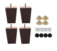 Baoblaze 4x Gambe per mobili in legno, piedini antiscivolo per divani, gambe quadrate per sedie, progetti fai da te per la ristrutturazione della casa e per, Altezza 10 Cm