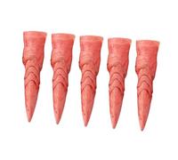 Baoblaze 5 Pezzi Artigli Lunghi Unghie Finte Horror Halloween Decorazioni per Nail Design Accessori per Party Materiale Resistente Adatti per Cosplay E Regali, Sanguinoso