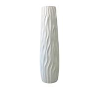 Baoblaze 58 Cm Vaso Da Terra Alto, Grande Vaso Cilindrico per Fiori Decorativo Realizzato in Pp, Vasi Moderni Da Interno Design per Fiori Secchi Alti, Rami O Composizioni Artificiali, Bianco