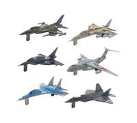 Baoblaze 6 Pezzi di Aeroplano in Lega, Aereo da Caccia, Aereo da Caccia in Lega, Giocattolo per Bambini, Ornamenti per Collezioni da Tavolo