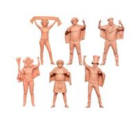 Baoblaze 6 Pezzi Miniature in 1:64 | Non Verniciate, Bianche, Personaggi in Miniatura, per Diorami