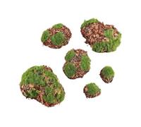 Baoblaze 6 Pezzi Rocce Muschio | Aspetto Nale Realistico, Roccia di Muschio Artificiale, Dimensioni Mis Assorti, per Micro-Paesaggi, Stile B