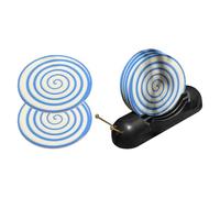 Baoblaze 6 pezzi sottobicchieri rotondi per bevande creativi antiscivolo isolamento termico tappetini per tazze da tè per bancone bar ristorante soggiorno, Blu