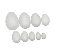 Baoblaze 9 pezzi di uova di schiuma uova artificiali non verniciate decorazione bianca liscia pittura per artigianato per l'educazione della prima infanzia, Style a