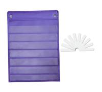 Baoblaze Accessori per tabelle tascabili per la classe, sussidi didattici, strumenti didattici, 7 righe per schede con lettere per la casa, strisce di frasi, Viola