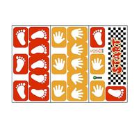 Baoblaze Adesivi per pavimenti con impronte di piedi, carta da parati in PVC, adesivi da gioco, murali con impronte di mani per biblioteca, cameretta dei